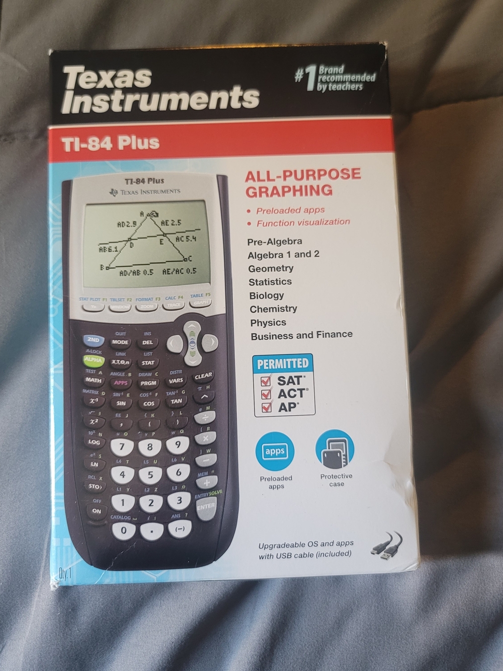 Texas Instruments TI-84 Plus Graphing Calculator - Black/White